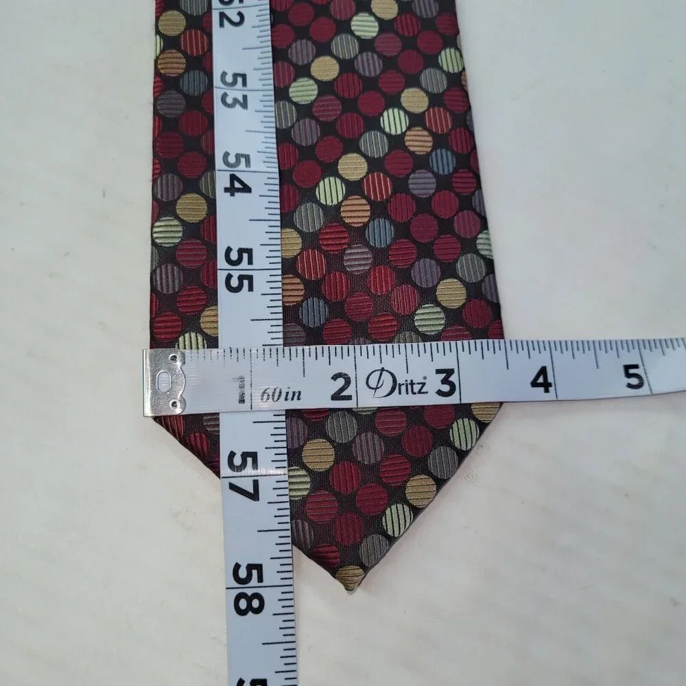 Croft & Barrow Tie Mens Necktie Repp Polka Dot Textured Thick Office Preppy Poly